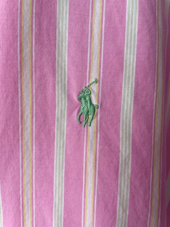 Ralph Lauren Pastel Multi Stripe Oxford Shirt Classic Fit Cotton 15.5 - Picture 3 of 11